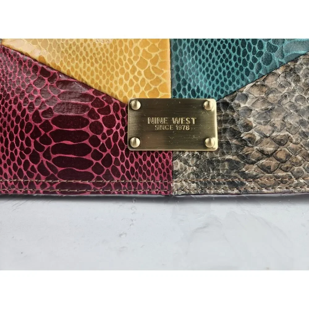 Vintage Maximalist Nine West PU Leather Patchwork Bag - Picture 2 of 10